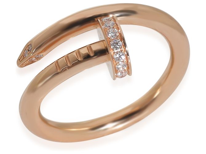 Anello Juste Un Clou in oro rosa e diamanti di Cartier - vista 4