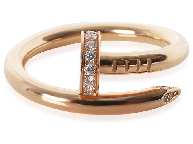 Anello Juste Un Clou in oro rosa e diamanti di Cartier - vista 6