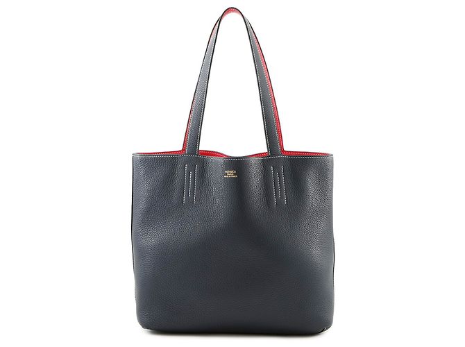 Borsa Tote Double Sens 28 di Hermès Blu - vista 2