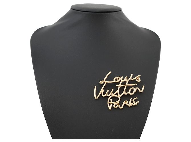 Spilla in metallo dorato Louis Vuitton D'oro - vista 4