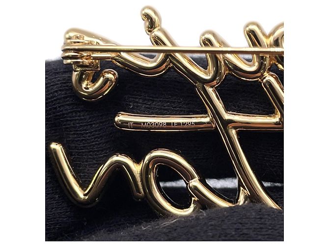 Spilla in metallo dorato Louis Vuitton D'oro - vista 6