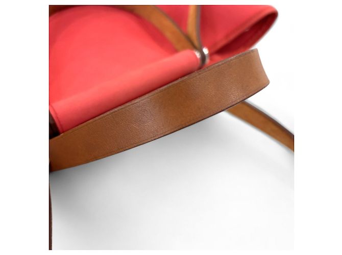 Hermès Cabag PM 2-Wege Officier Canvas Tote Bag Rot - Ansicht 14
