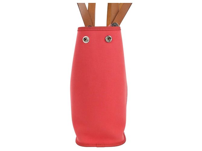 Hermès Cabag PM 2-Wege Officier Canvas Tote Bag Rot - Ansicht 3