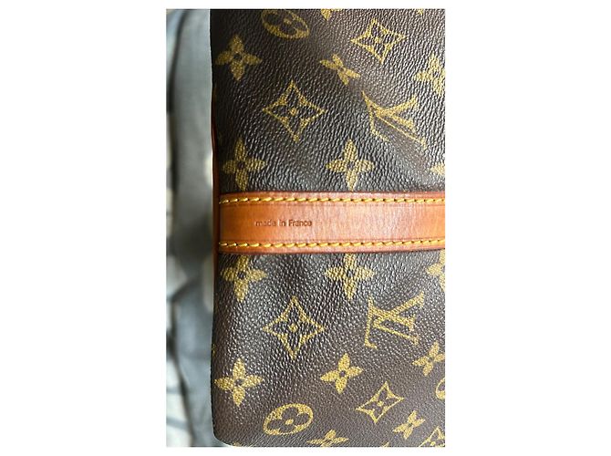 Borsa a mano Louis Vuitton Noe Monogram in pelle marrone scuro - vista 4