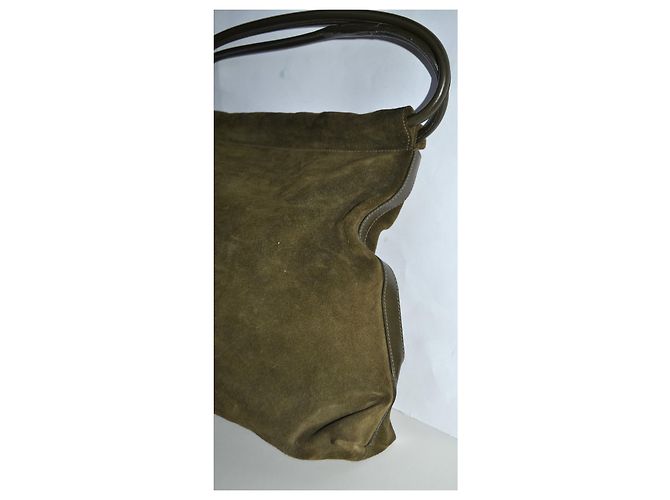 Borsa a mano Azzaro Scamosciata Verde Oliva - vista 3