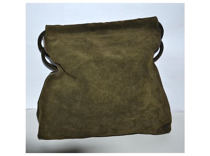 Borsa a mano Azzaro Scamosciata Verde Oliva - vista 4