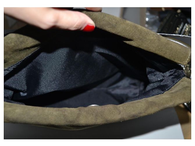 Borsa a mano Azzaro Scamosciata Verde Oliva - vista 6