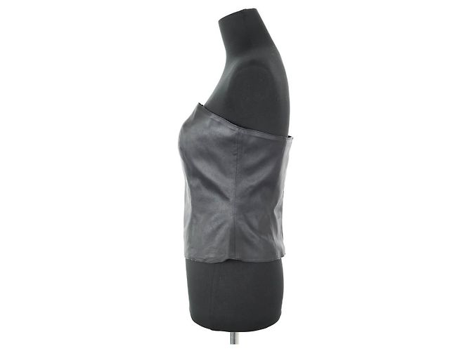 Jitrois Schwarzes Leder-Bustier - Ansicht 3