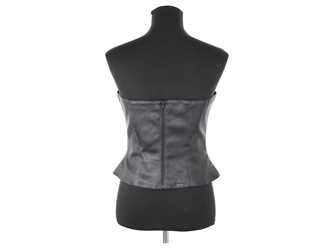 Jitrois Schwarzes Leder-Bustier - Ansicht 4