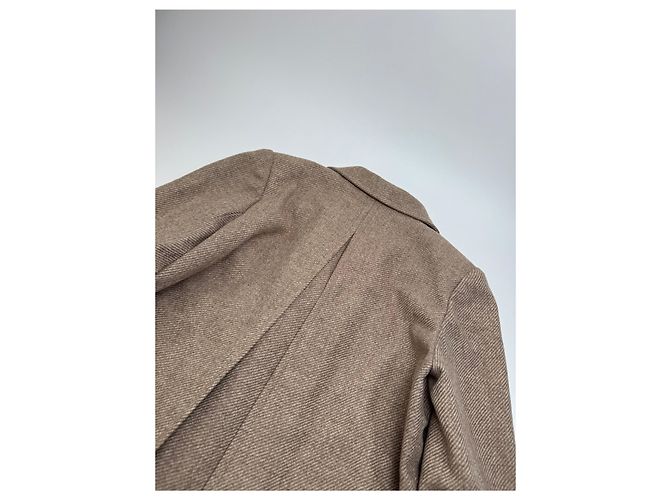 Trench de Lana Vintage Dior M Marrón Castaño - vista 10
