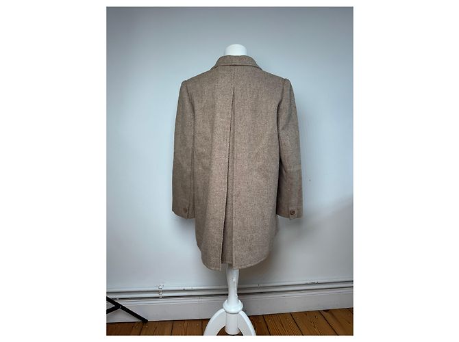 Trench de Lana Vintage Dior M Marrón Castaño - vista 3