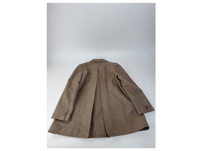 Trench de Lana Vintage Dior M Marrón Castaño - vista 9