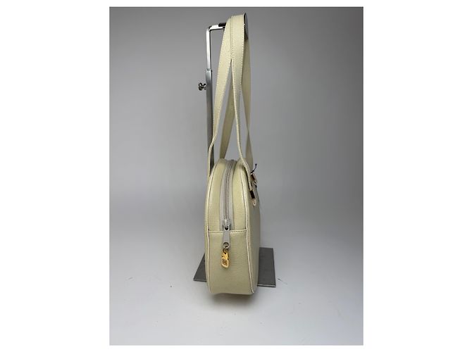Sac en cuir beige embossé serpent Vintage Givenchy Blanc - vue 15