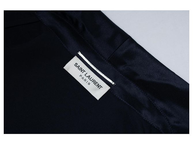 Saint Laurent, blauer Seidenkimono 2022 - Ansicht 6