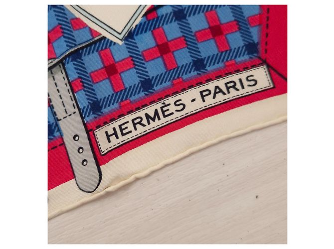 Hermès Les Voitures Nouvelles Seidentuch Weiß Mehrfarben - Ansicht 5