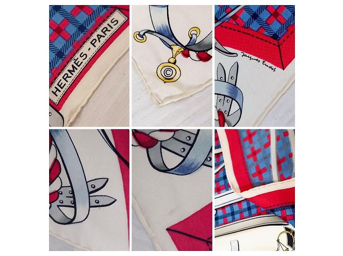 Hermès Les Voitures Nouvelles Seidentuch Weiß Mehrfarben - Ansicht 9