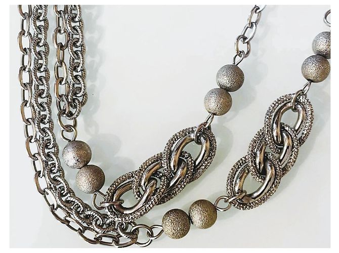 Splendida collana DOLCE & GABBANA catena doppia argento - vista 6