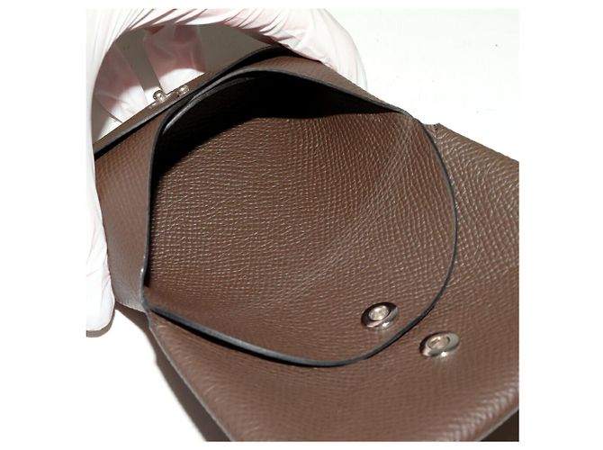 Monedero de tarjeta Calvi Duo Epsom de Hermès Beige - vista 4