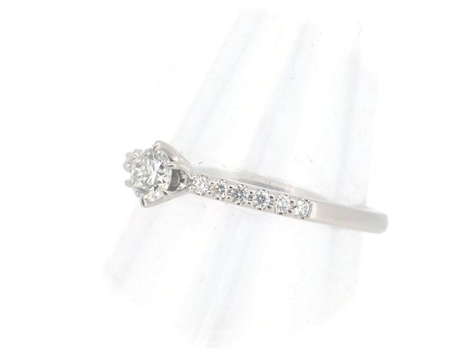 Autre Marque Royal Asscher PT950 Diamantring Silber - Ansicht 2