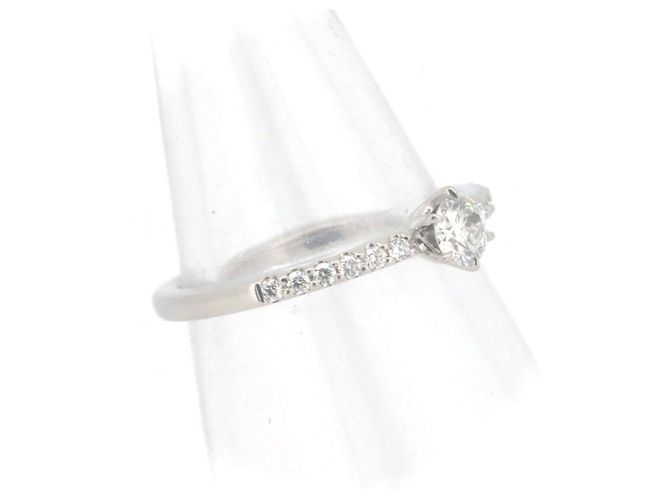 Autre Marque Royal Asscher PT950 Diamantring Silber - Ansicht 3