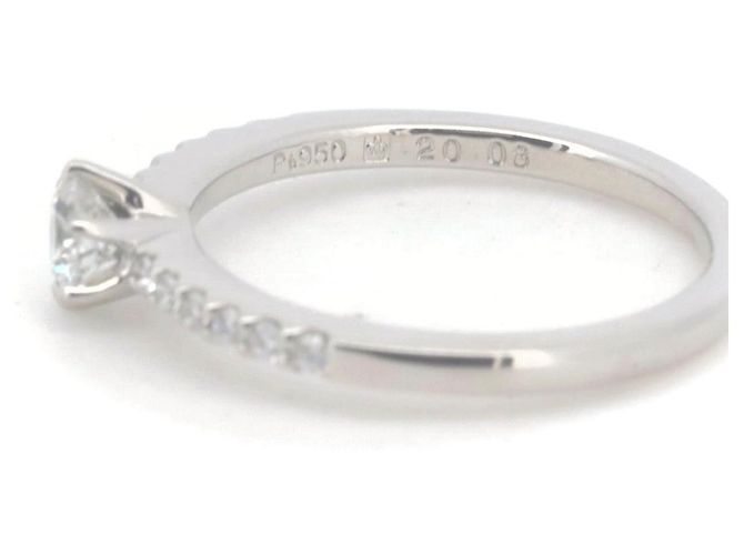 Autre Marque Royal Asscher PT950 Diamantring Silber - Ansicht 4