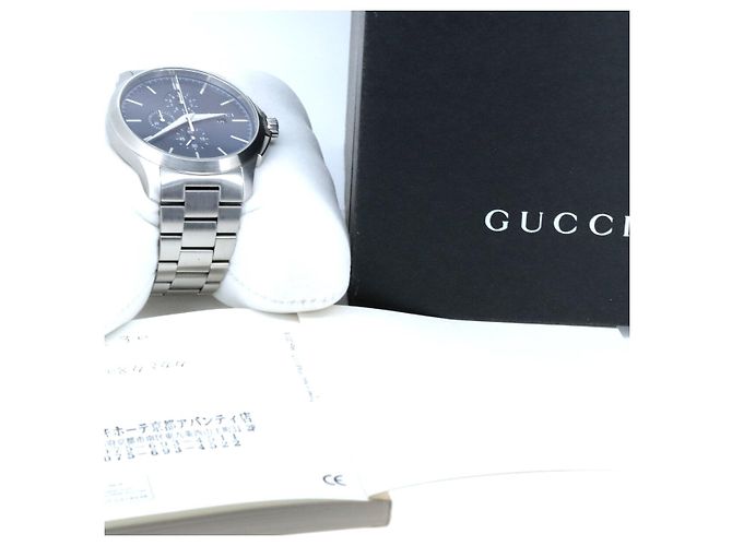 Gucci G-Timeless Edelstahl-Chronograph Blau - Ansicht 6
