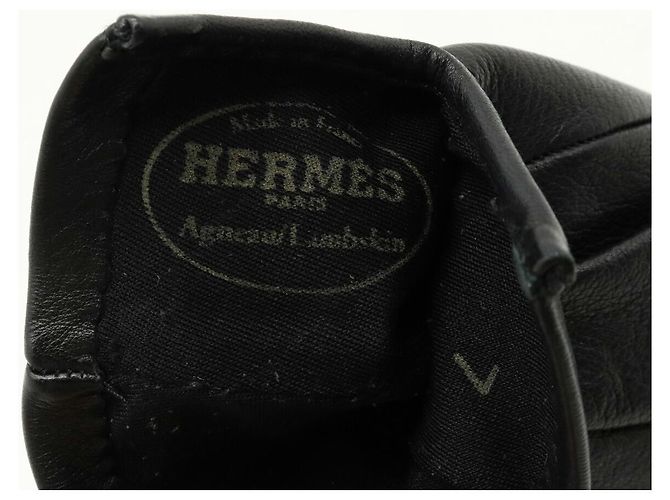 Luvas de couro Hermès Preto - vista 6