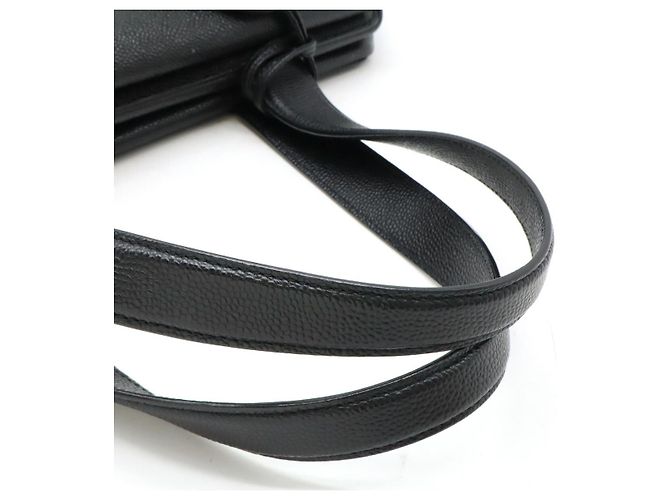 Borsa da lavoro in pelle caviar Chanel Coco Mark Nero - vista 4