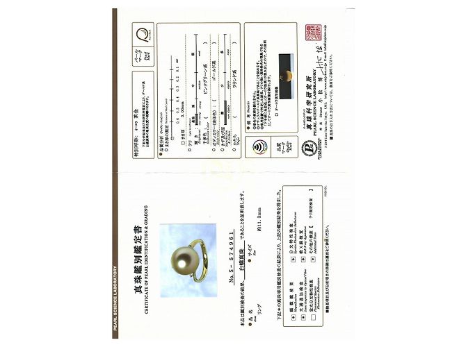 Autre Marque Au750 Perlen-Diamantring Golden - Ansicht 10