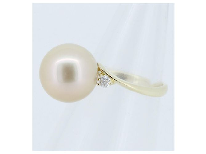 Autre Marque Au750 Perlen-Diamantring Golden - Ansicht 2