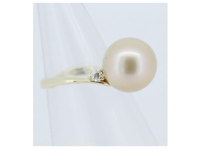 Autre Marque Au750 Perlen-Diamantring Golden - Ansicht 3
