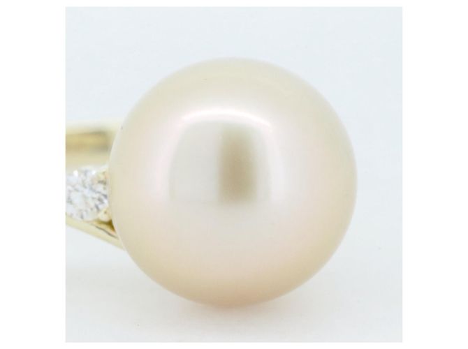 Autre Marque Au750 Perlen-Diamantring Golden - Ansicht 6