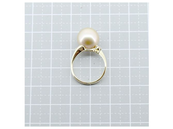Autre Marque Au750 Perlen-Diamantring Golden - Ansicht 7