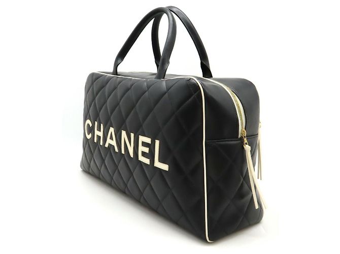 Bowling Borsa da viaggio in pelle Chanel Nero - vista 2