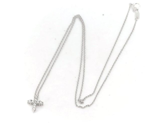 Autre Marque Collana Croce in Diamante Star Jewelry Au750 - vista 2