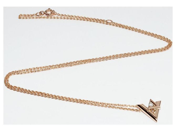 Louis Vuitton K18PG Volt One Pendant Necklace Q93813 Golden - view 4