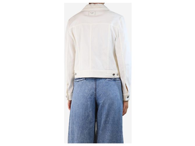 Dolce & Gabbana Weiße Jeansjacke - Größe UK 8 - Ansicht 2