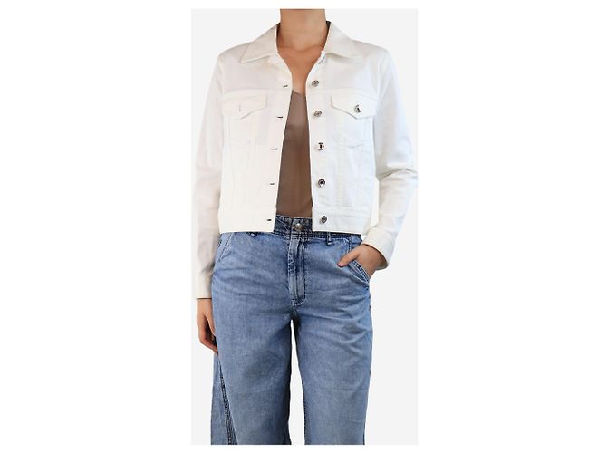 Dolce & Gabbana Weiße Jeansjacke - Größe UK 8 - Ansicht 3