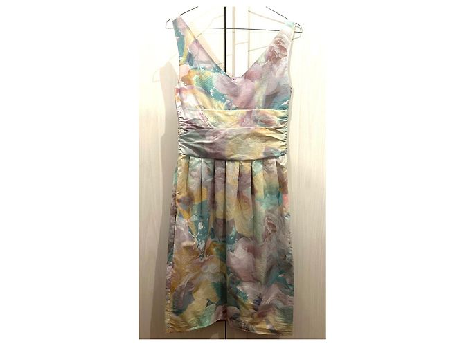 Vestido midi de algodón Moschino Cheap And Chic Multicolor - vista 3