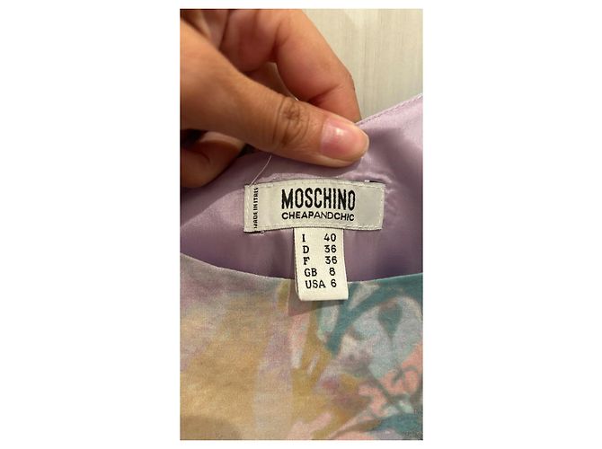 Vestido midi de algodón Moschino Cheap And Chic Multicolor - vista 5