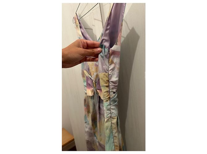 Vestido midi de algodón Moschino Cheap And Chic Multicolor - vista 8