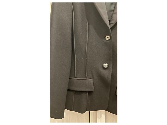 Autre Marque Narciso Rodriguez Schwarzer Wollblazer Kurz - Ansicht 4