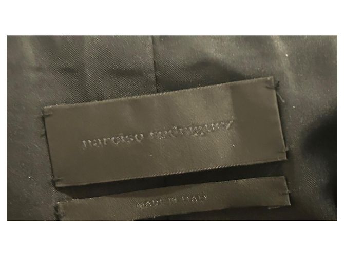 Autre Marque Narciso Rodriguez Schwarzer Wollblazer Kurz - Ansicht 6