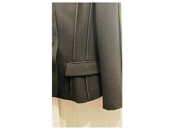 Autre Marque Narciso Rodriguez Schwarzer Wollblazer Kurz - Ansicht 8