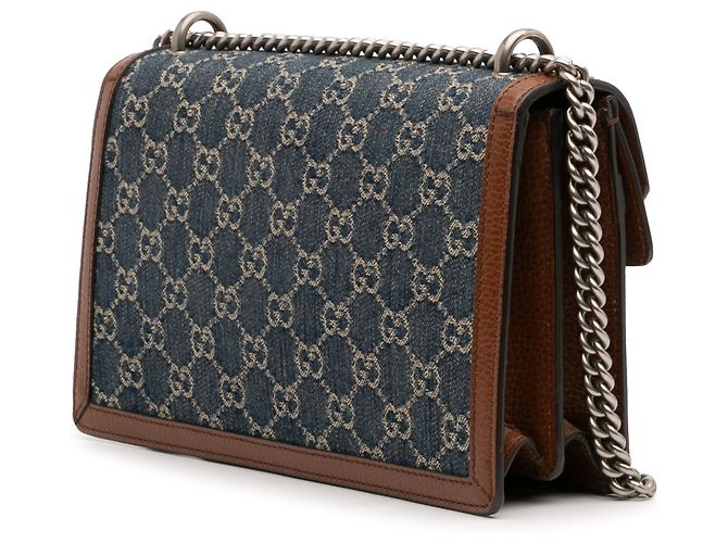 Borsa a spalla Dionysus in denim GG blu piccolo di Gucci Blu navy - vista 2
