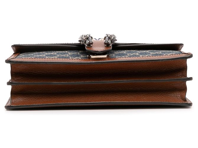 Borsa a spalla Dionysus in denim GG blu piccolo di Gucci Blu navy - vista 3