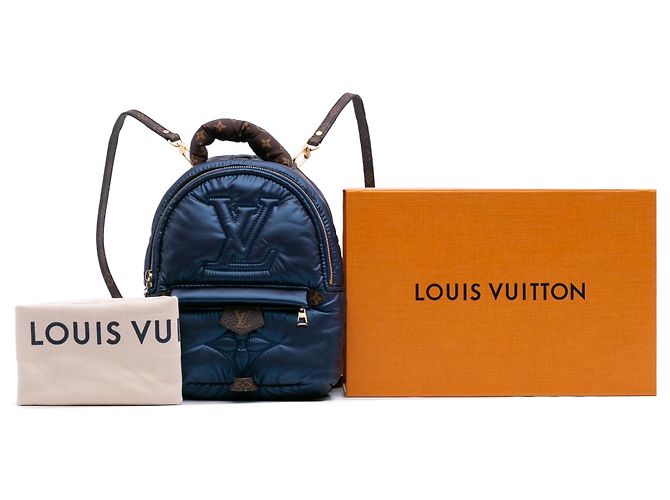 Coussin Cuscino Mini Palm Springs Monogram Econyl Blu Louis Vuitton Blu navy - vista 11
