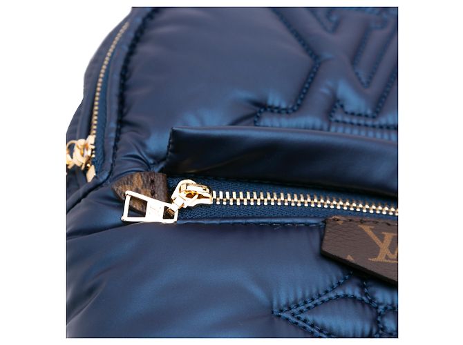 Coussin Cuscino Mini Palm Springs Monogram Econyl Blu Louis Vuitton Blu navy - vista 7