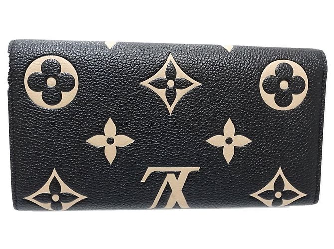 Cartera Larga Louis Vuitton M80496 Negro Beige - vista 3