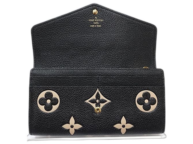 Cartera Larga Louis Vuitton M80496 Negro Beige - vista 6